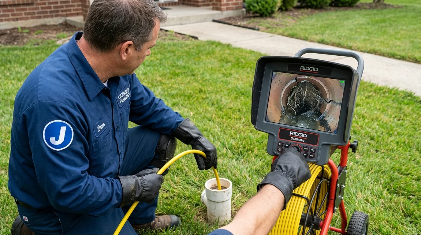 Sewer camera inspection being performed by Johns Plumbing LLC in Kaneohe